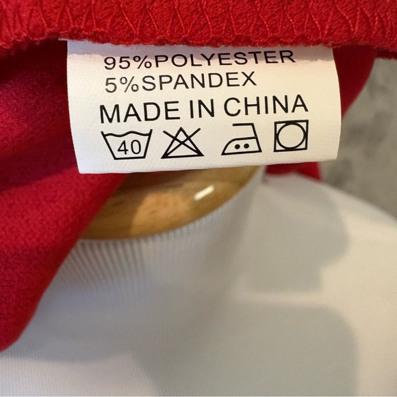 Elegant Cherry Red Office Siren Lacy Sleeveless Dress Sz 12 - Picture 10 of 10